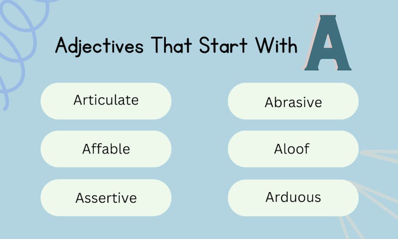 adjectives that start with a, adjectives starting with a